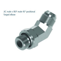 L-inschroefkoppeling Bsp 3/8 - Jic 3/4